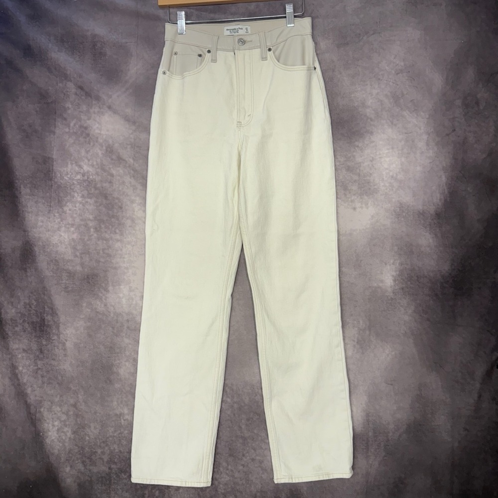 Abercrombie & Fitch Jeans Womens 27 Blue The‎ 90s Straight Ultra High Rise Denim